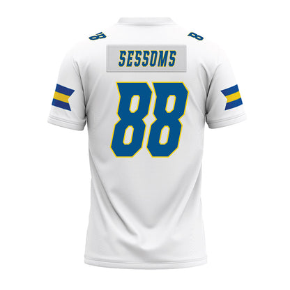 Delaware - NCAA Football : Elijah Sessoms - White Premium Football Jersey-1