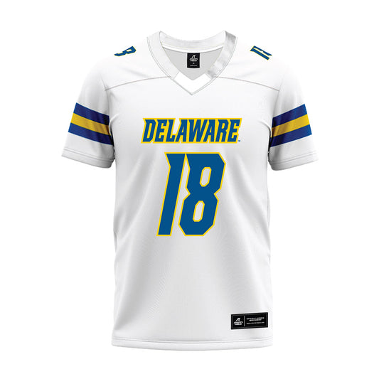Delaware - NCAA Football : Nasir Eatmon - White Premium Football Jersey-0