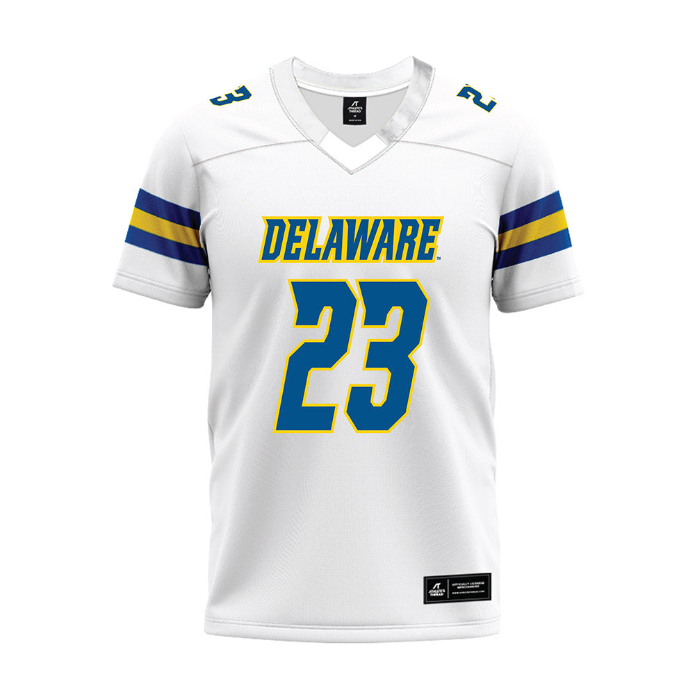 Delaware - NCAA Football : Shawn Church Jr. - White Premium Football Jersey-0