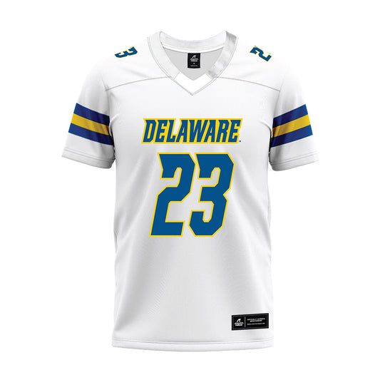 Delaware - NCAA Football : Shawn Church Jr. - White Premium Football Jersey-0