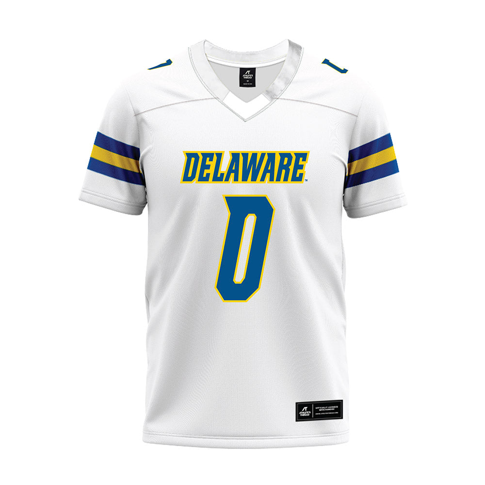 Delaware - NCAA Football : Bryson Graves - White Premium Football Jersey-0
