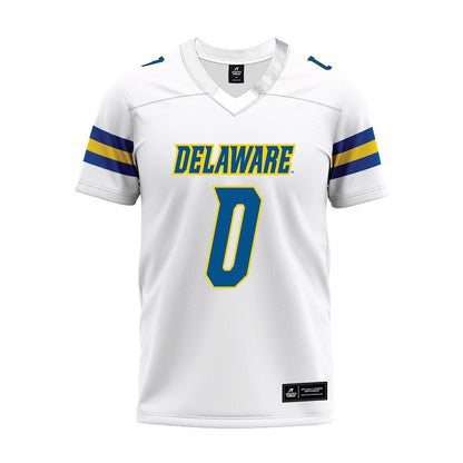 Delaware - NCAA Football : Bryson Graves - White Premium Football Jersey-0