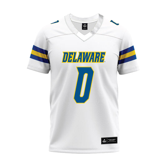 Delaware - NCAA Football : Bryson Graves - White Premium Football Jersey-0