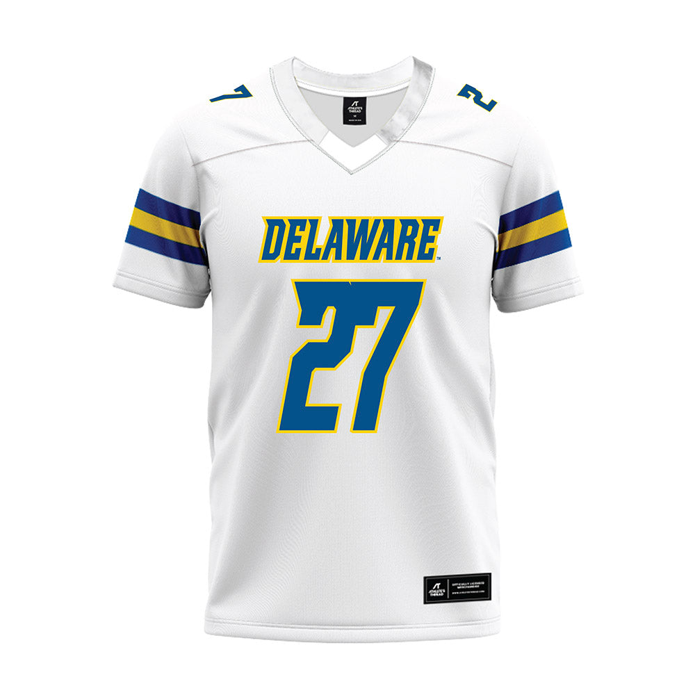 Delaware - NCAA Football : Jo Silver - White Premium Football Jersey-0