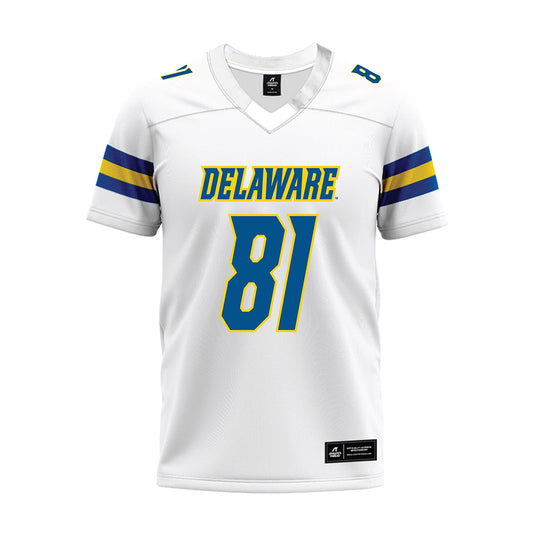 Delaware - NCAA Football : Dan Parisi - White Premium Football Jersey-0
