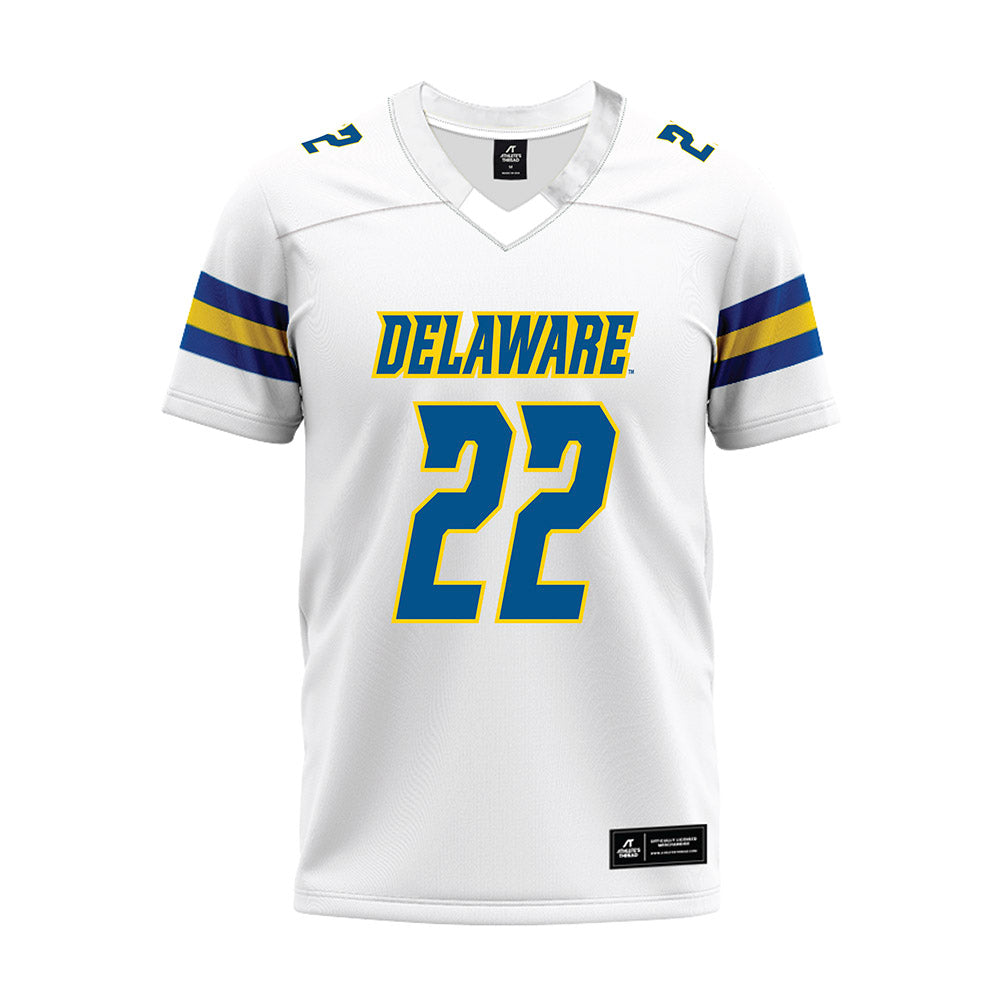 Delaware - NCAA Football : Dorian Rutledge - White Premium Football Jersey-0