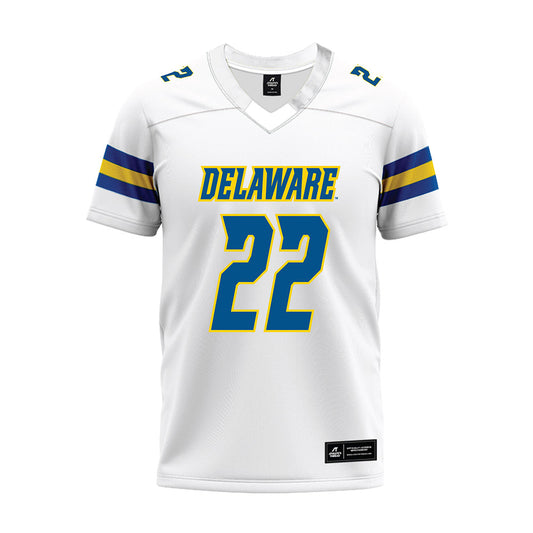 Delaware - NCAA Football : Dorian Rutledge - White Premium Football Jersey-0