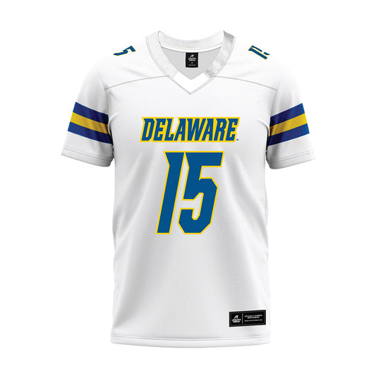 Delaware - NCAA Football : Gevaris Lassiter - White Premium Football Jersey-0
