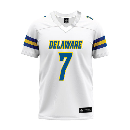 Delaware - NCAA Football : Tyler Bell - White Premium Football Jersey-0
