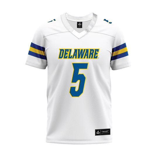 Delaware - NCAA Football : Da'Wain Lofton - White Premium Football Jersey-0