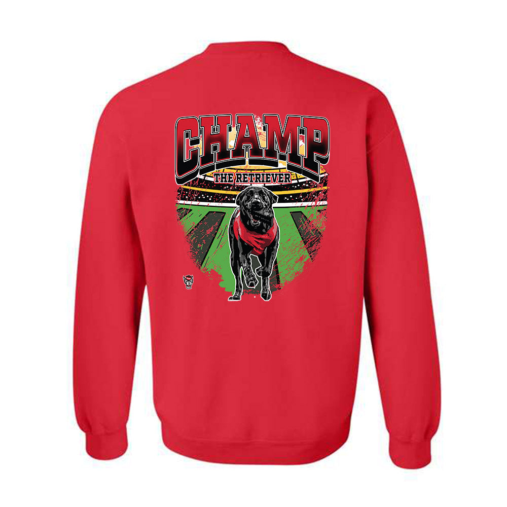 NC State - NCAA Football : - Champ The Retriever Crewneck Sweatshirt-1
