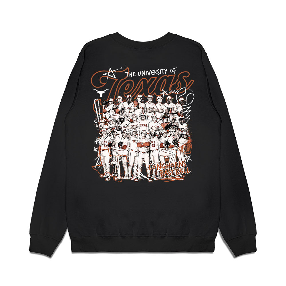 Texas - NCAA Baseball : - Team Collage Premium Crewneck Sweatshirt-1