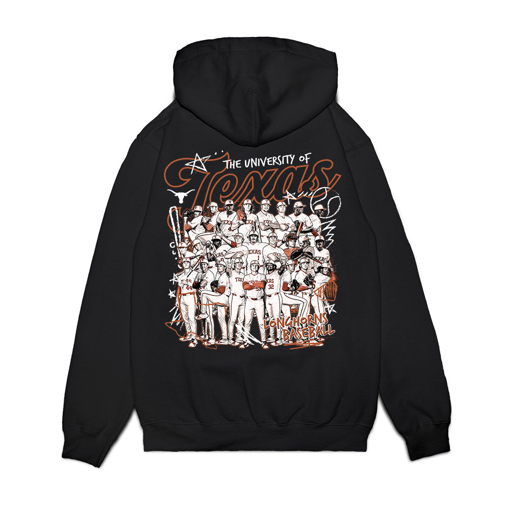 Texas - NCAA Baseball : - Team Collage Premium Hooded Sweatshirt-1