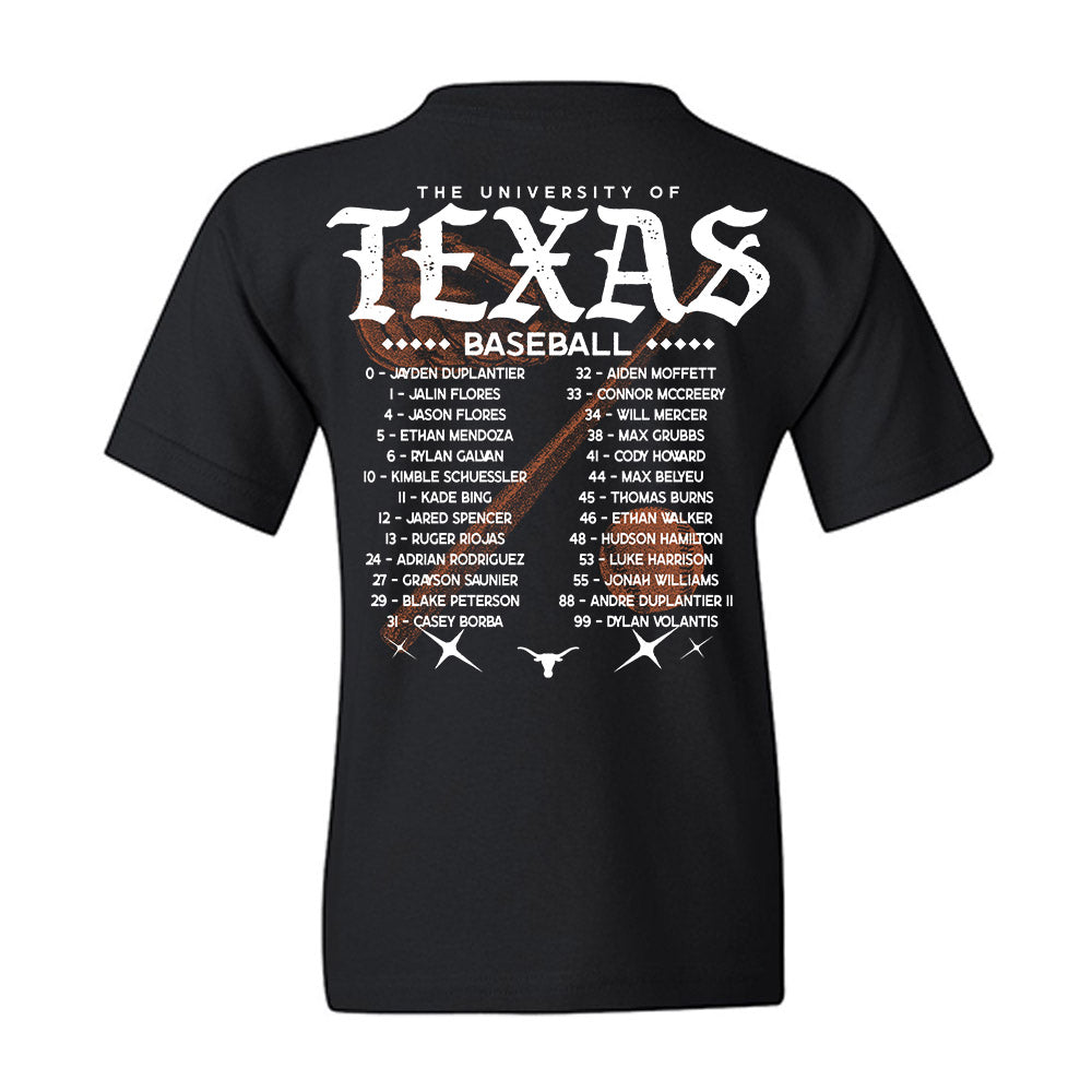 Texas - NCAA Baseball : - Youth T-Shirt-1