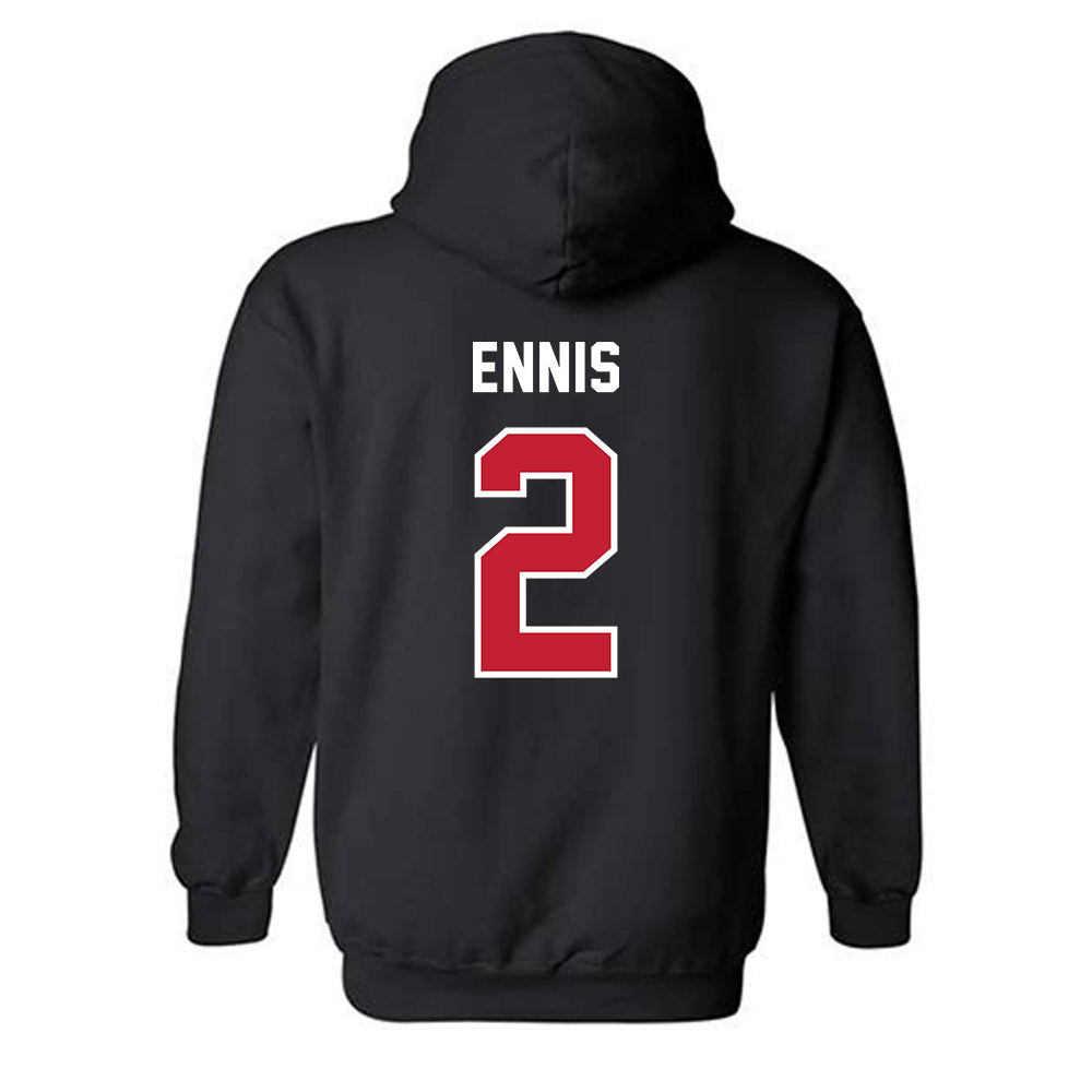 Montclair State - NCAA Baseball : Chuck Ennis - Classic Shersey Hooded Sweatshirt-1