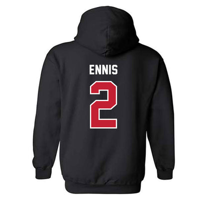 Montclair State - NCAA Baseball : Chuck Ennis - Classic Shersey Hooded Sweatshirt-1
