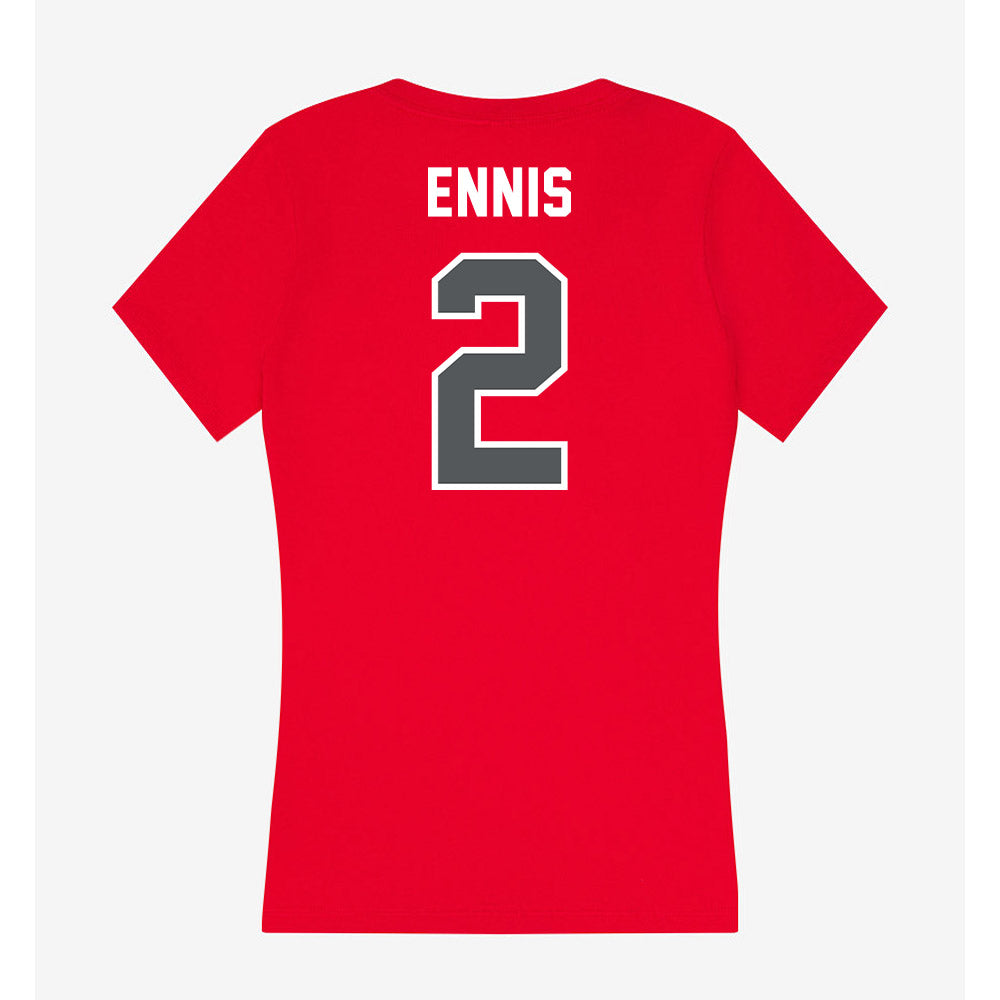 Montclair State - NCAA Baseball : Chuck Ennis - Classic Shersey Women's V-Neck T-Shirt-1