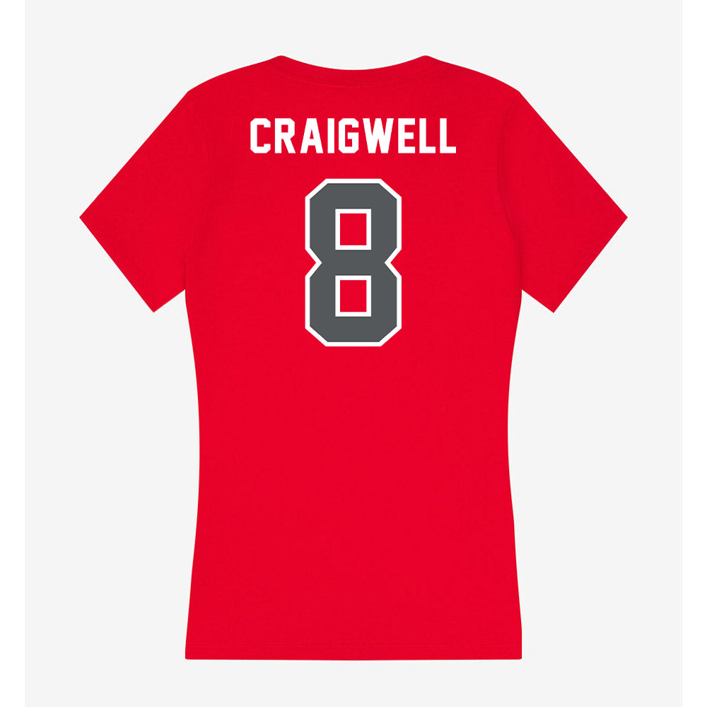  - NCAA Women's Basketball : Alyssa Craigwell - Classic Shersey Women's V-Neck T-Shirt-1
