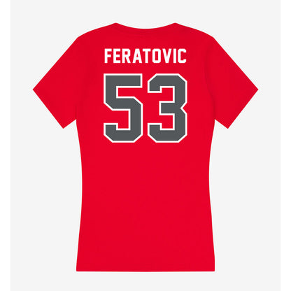 Montclair State - NCAA Football : Ennis Feratovic - Classic Shersey Women's V-Neck T-Shirt-1