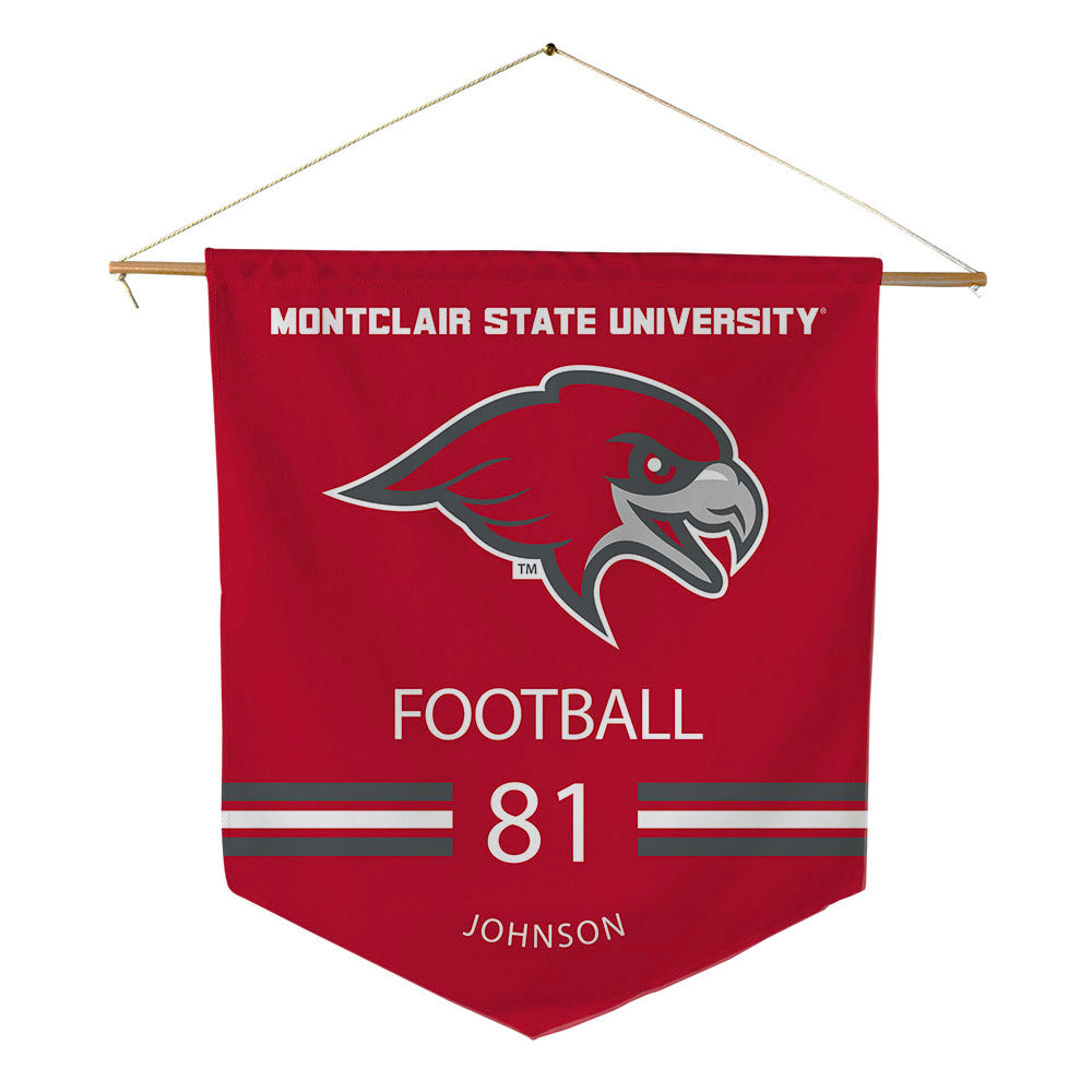 Montclair State - NCAA Football : Brandon Johnson - Pennant - 18" x 21"-0