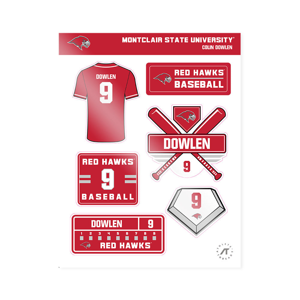 Montclair State - NCAA Baseball : Colin Dowlen - Sticker Sheet-0