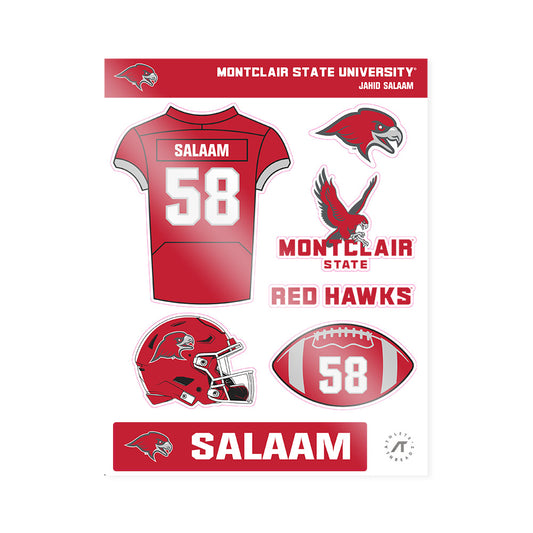 Montclair State - NCAA Football : Jahid Salaam - Sticker Sheet-0