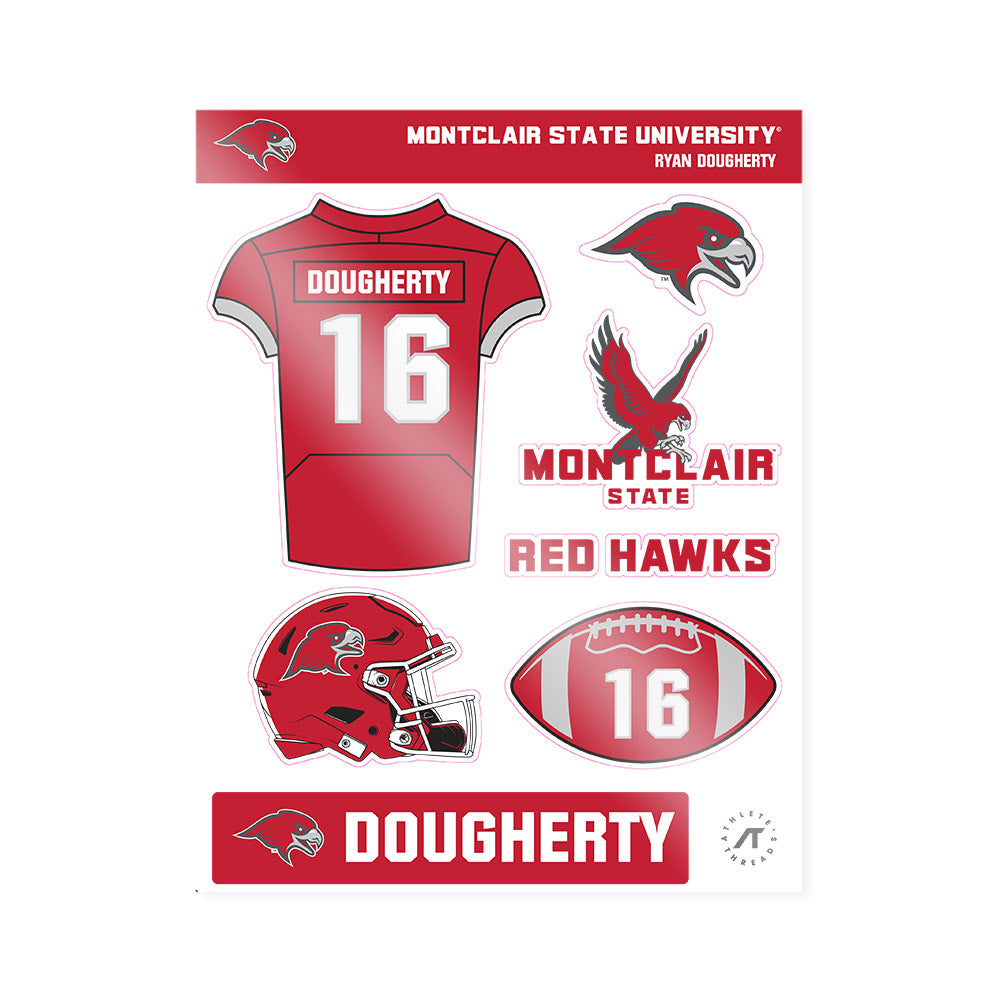 Montclair State - NCAA Football : Ryan Dougherty - Sticker Sheet-0