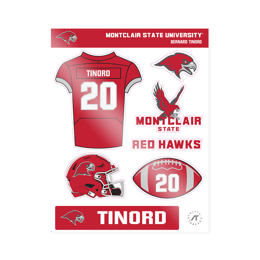 Montclair State - NCAA Football : Bernard Tinord - Sticker Sheet-0