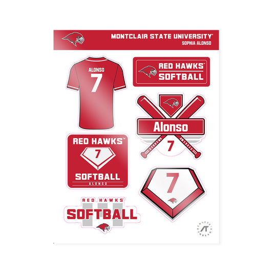 Montclair State - NCAA Softball : Sophia Alonso - Sticker Sheet-0