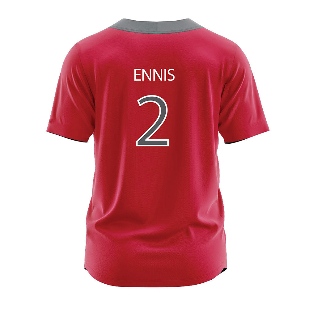 Montclair State - NCAA Baseball : Chuck Ennis - Red Jersey-1
