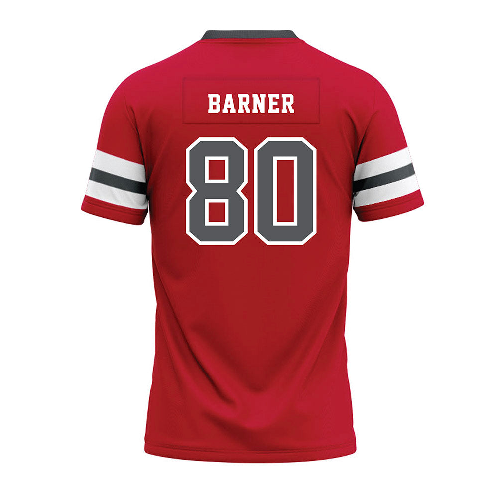 Montclair State - NCAA Football : Sincere Barner - Red Premium Football Jersey-1