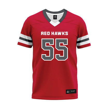 Montclair State - NCAA Football : Jakob Kennedy - Red Premium Football Jersey-0