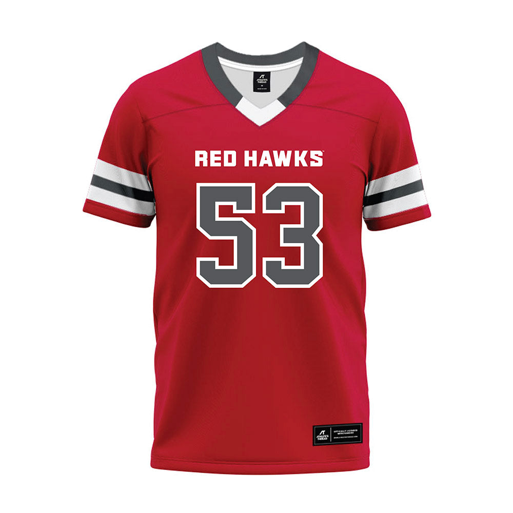 Montclair State - NCAA Football : Ennis Feratovic - Red Premium Football Jersey-0