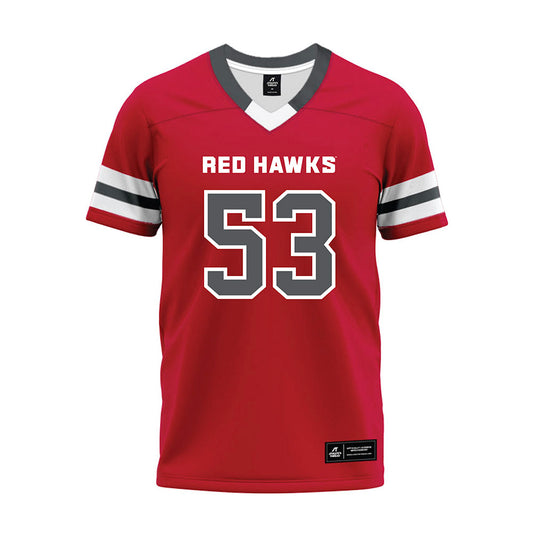 Montclair State - NCAA Football : Ennis Feratovic - Red Premium Football Jersey-0
