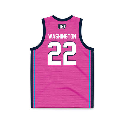 UNF - NCAA Women's Basketball : Alexa Washington - Pink Basketball Jersey-1