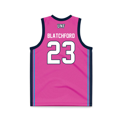 UNF - NCAA Women's Basketball : Elle Blatchford - Pink Basketball Jersey-1