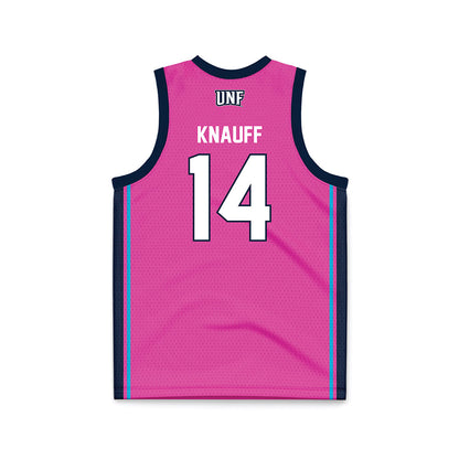 UNF - NCAA Women's Basketball : Abby Knauff - Pink Basketball Jersey-1