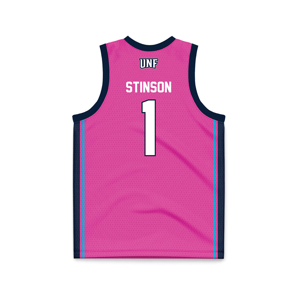 UNF - NCAA Women's Basketball : Jamisyn Stinson - Pink Basketball Jersey-1