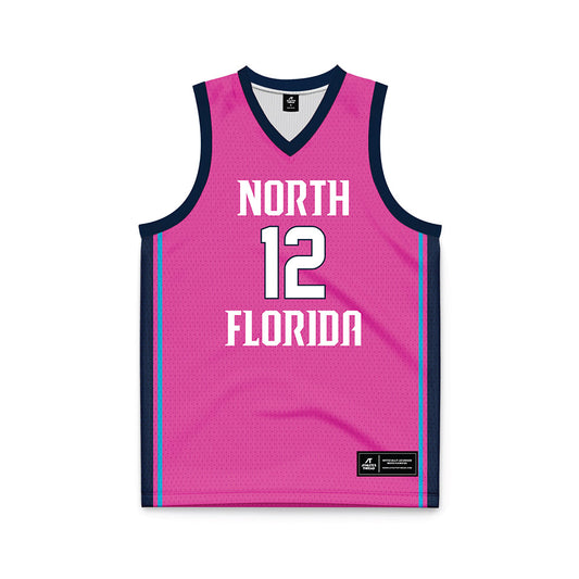 UNF - NCAA Women's Basketball : Jadah Toombs - Pink Basketball Jersey-0