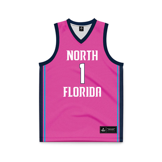 UNF - NCAA Women's Basketball : Jamisyn Stinson - Pink Basketball Jersey-0