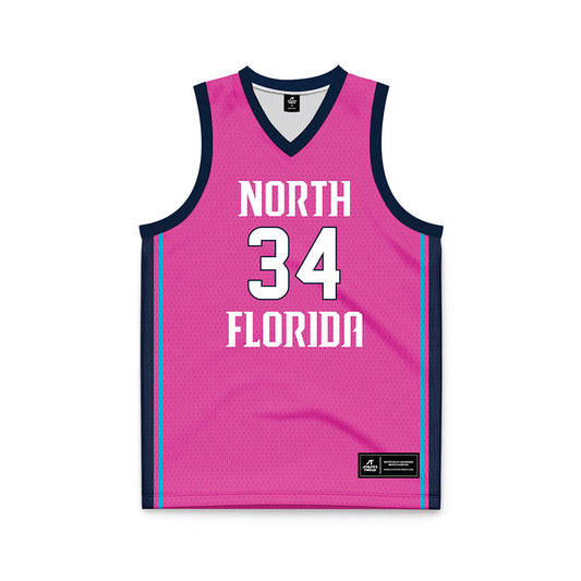 UNF - NCAA Women's Basketball : Jordan Brooks - Pink Basketball Jersey-0