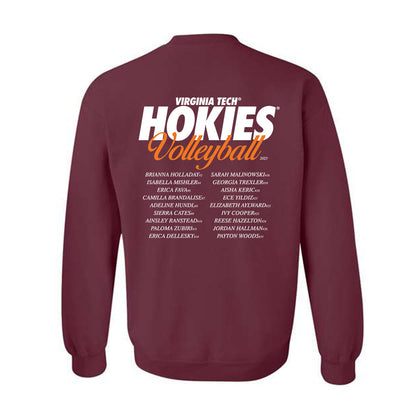 Virginia Tech - NCAA Women's Volleyball : Roster Shirt Crewneck Sweatshirt-1