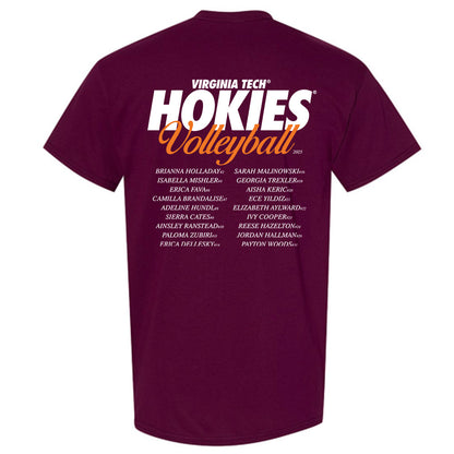 Virginia Tech - NCAA Women's Volleyball : Roster Shirt T-Shirt-1