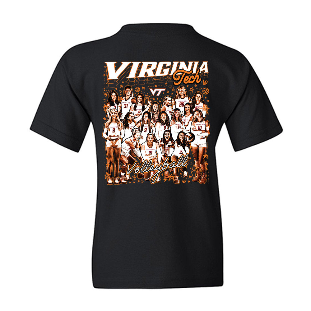 Virginia Tech - NCAA Women's Volleyball : Team Collage Youth T-Shirt-1