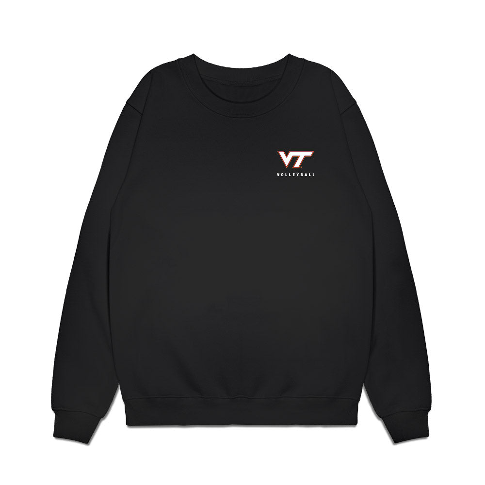 Virginia Tech - NCAA Women's Volleyball : Team Collage Premium Crewneck Sweatshirt-0