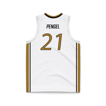Emporia - NCAA Men's Basketball : Andrew Pengel - White Basketball Jersey-1