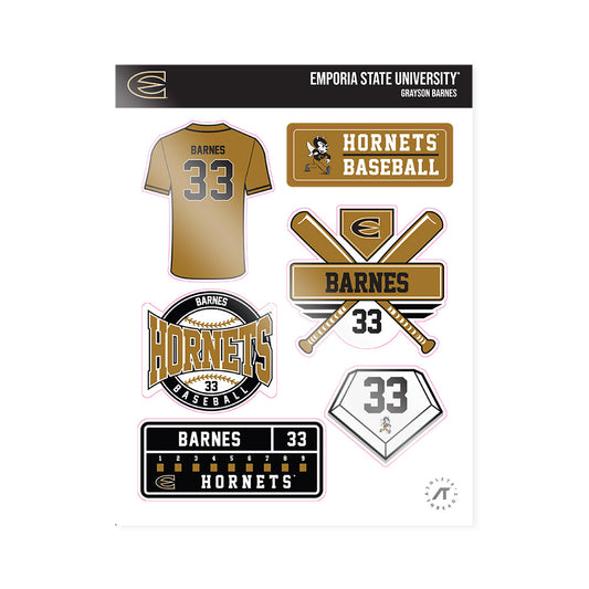 Emporia - NCAA Baseball : Grayson Barnes - Sticker Sheet-0