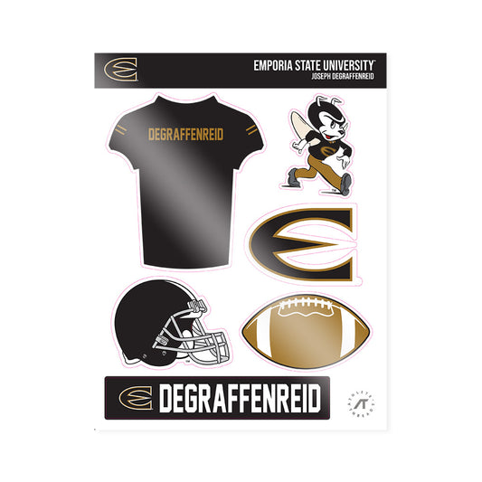 Emporia - NCAA Football : Joseph DeGraffenreid - Sticker Sheet-0