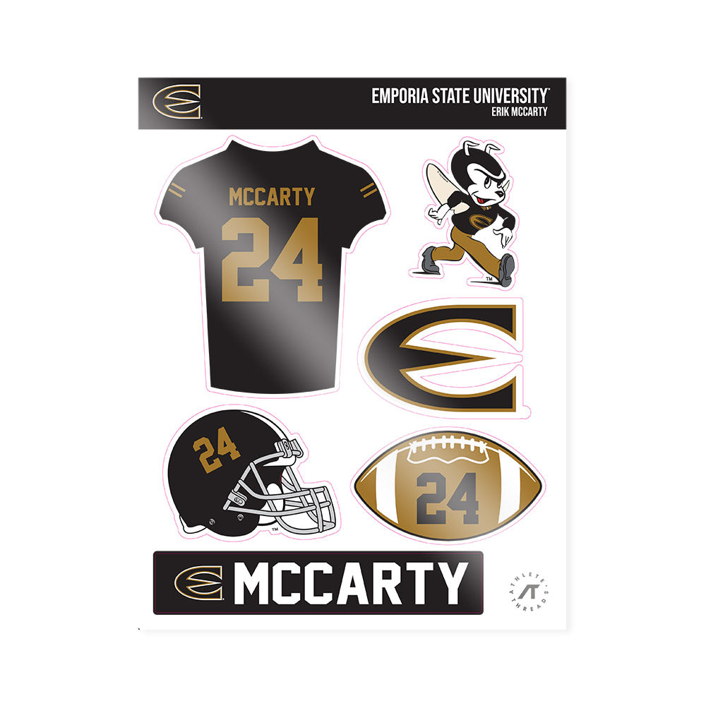 Emporia - NCAA Football : Erik McCarty - Sticker Sheet-0