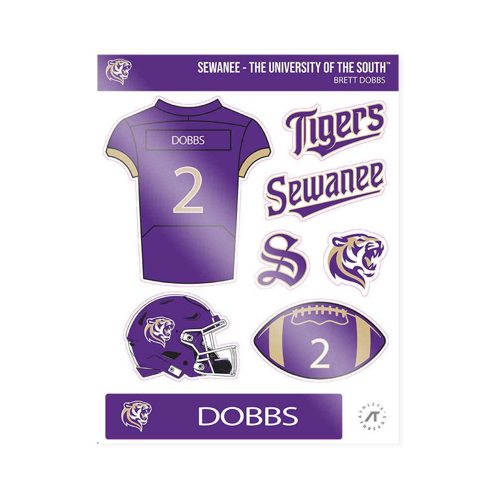 Sewanee - NCAA Football : Brett Dobbs - Sticker Sheet-0